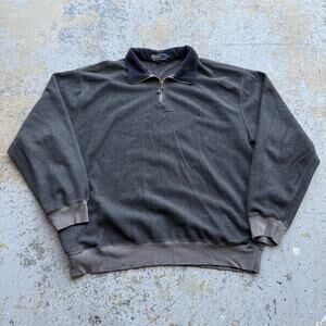 Vintage 90’s Polo Ralph Lauren Gray Fleece 1/4 Zip XL